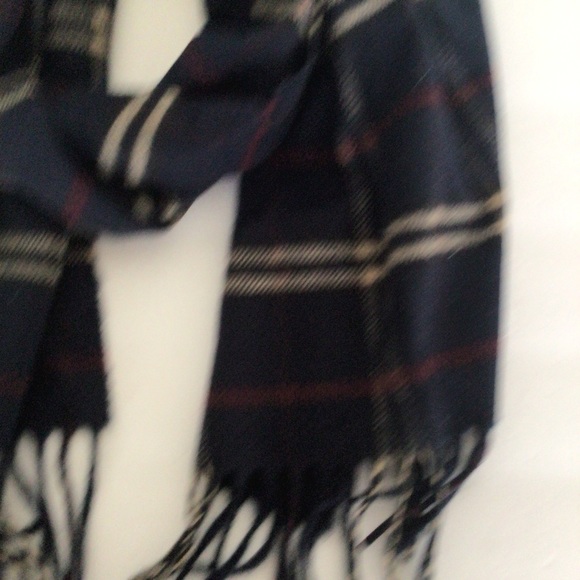 TARTAN PLAID NAVY BLUE SCARF UNISEX - Picture 11 of 12